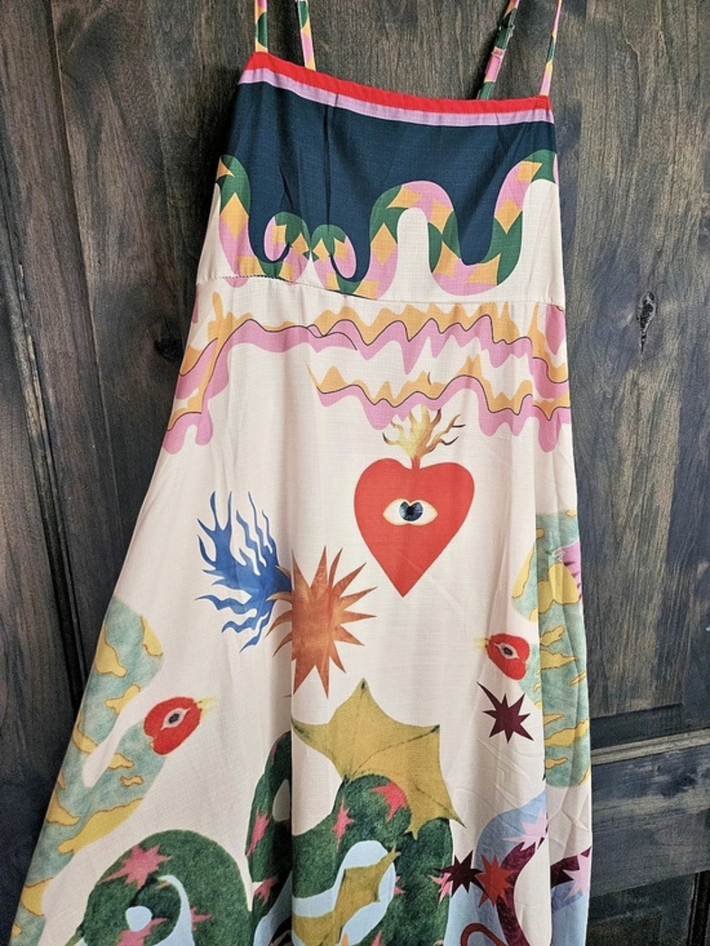 Abstract Print Maxi Dress Size 2XL
